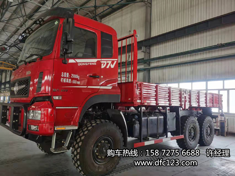 國六東風6X6沙漠越野卡車，六驅沙漠運輸地質勘查車